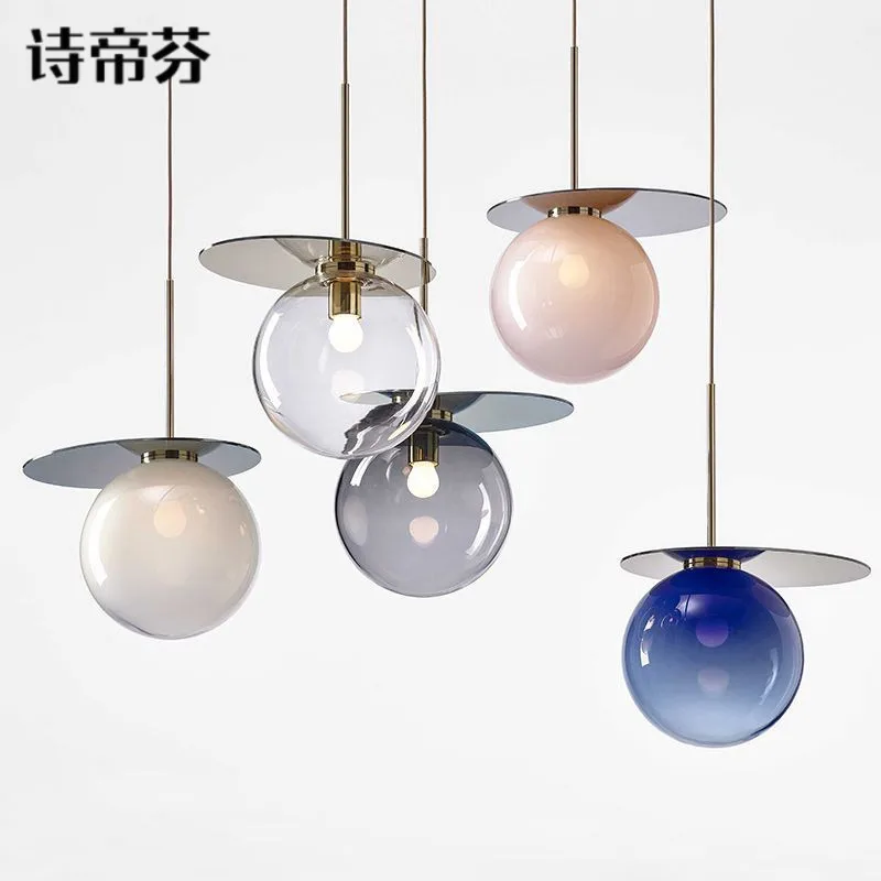 

luminaire suspendu hanging ceiling lamps glass ball restaurant Home Decoration E27 Light Fixture hanging lamp deco maison