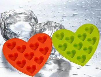 

Lover heart shape silicone cake molds 10 cups muffin pan Silicone Trellis Molds Ice Cube Tray Ice Mould Valentine's Day Gift