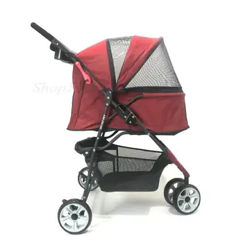 

Folding Dog Cat Stroller Ultra Light Portable Pet Travelling Carrier Outdoor Dog three wheeled trolley dog cat out pet box