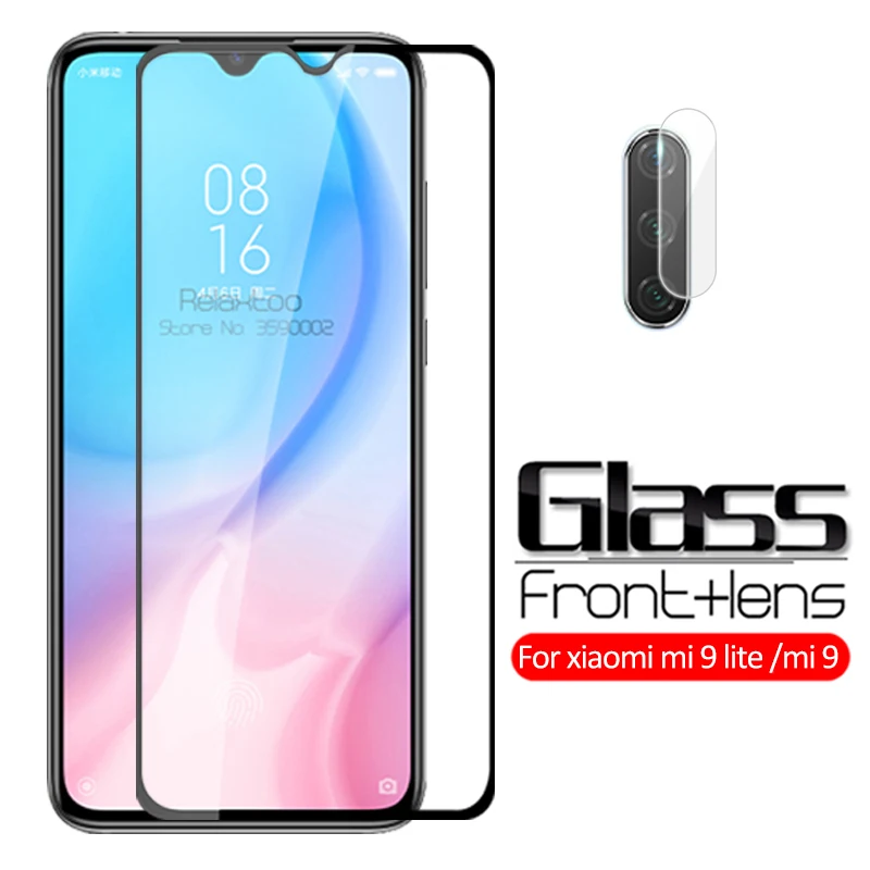 2 в 1 Защитное стекло для xiaomi mi 9 lite защита экрана xiomi mi9 light mi9lite закаленное