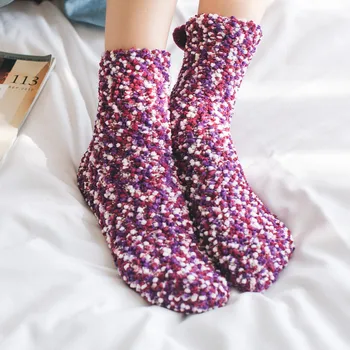

Women Cotton Socks Thicker Anti-slip Coral fleece Floor Socks Carpet Socks wool socks women Christmas Cotton Cartoon Warm Socks