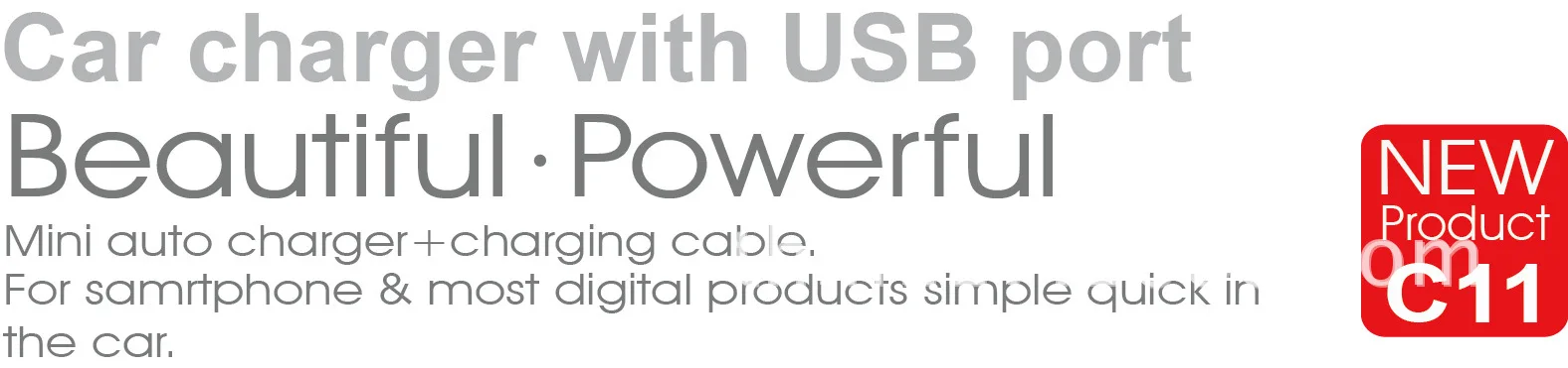 Amazon Hot Selling, Stainless Steel Metal Car Charger, Mobile Phone Charger, Car Mounted Charger, USB Car Charger