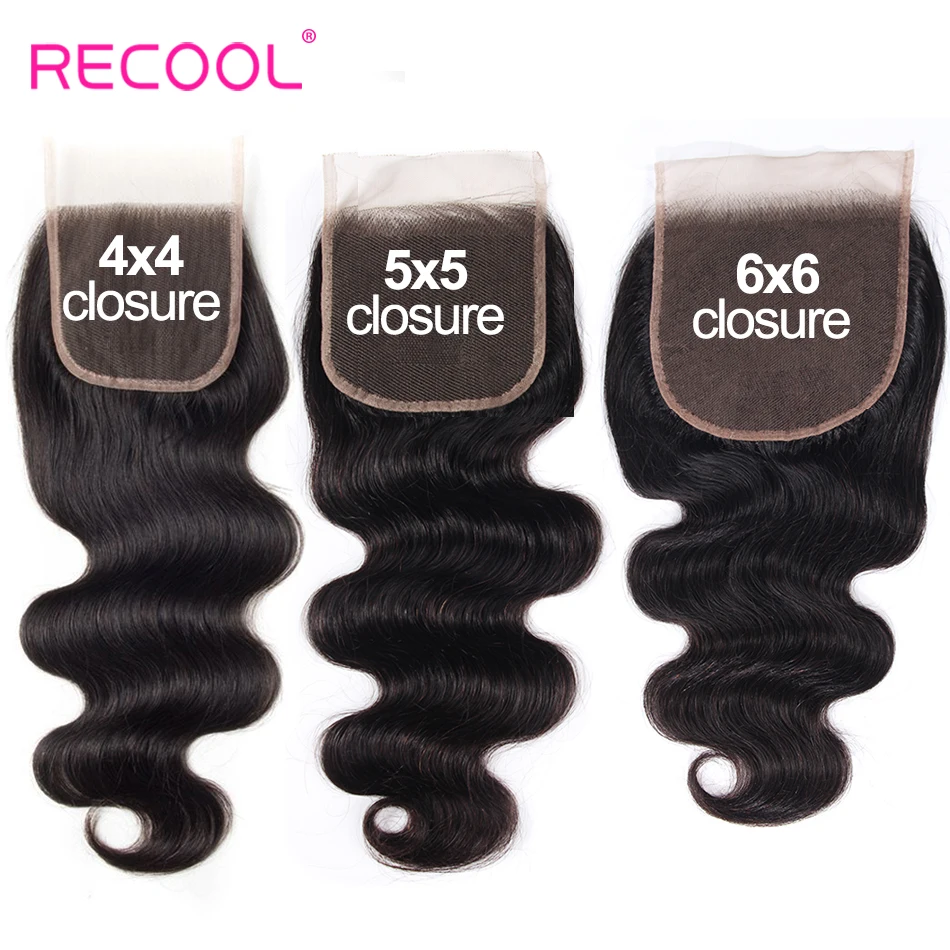 Ha6b98d6aebd74486bb1a9d3ee69d09473 Recool Hair Body Wave Bundles With Closure Remy Hair 6x6 and 5x5 Bundles With Closure Peruvian Human Hair 3 Bundles With Closure
