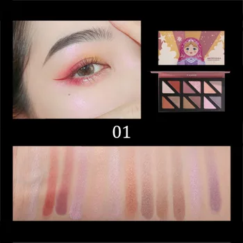 

Beauty Glazed 12 Color Matte Eyeshadow Palette Makeup Glitter Pigment Smoky Russian Matryoshka Eyeshadow Palette Glitter