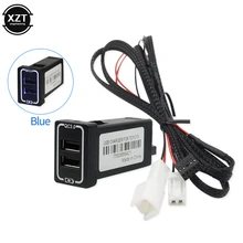 Carregador de carro rápido qc3.0, usb, soquete de interface rápida, carregador de carro, para toyota camry corolla yaris rav4 reiz cruiser