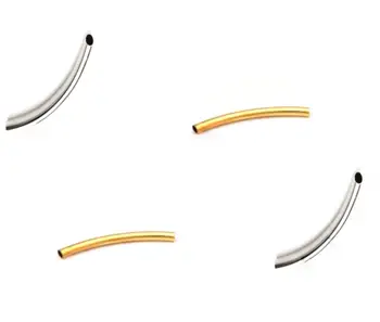 

50pcs/lot 20/25/30/35mm Gold/Silver Plated Tube Elbows Connectors Jewelry Findings For Bracelets Necklace Diy