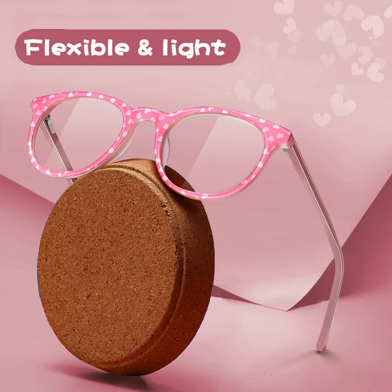 BLUEMOKY Children Optical Glasses Frame For Girls Pink Acetate