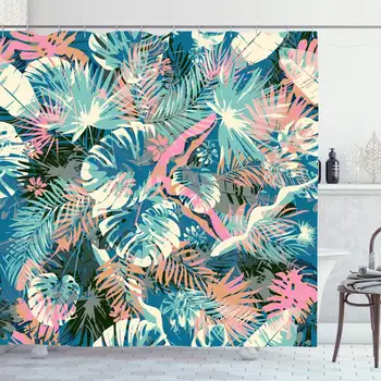 

Shower Curtain for Bathroom 72x72 Blue Pattern Exotic Summer Endless Abstract Creative Beauty Colorful Brush Chaotic Color