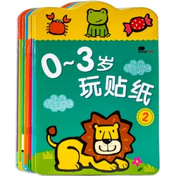 8 Books/Set 0-6 Years Old Children's Sticker Book Can Repeatedly Paste Stickers For Baby's Concentration Training Livros Art　