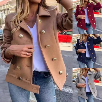 

Spring European Style Cashmere Coat Jackets Clothing Women Wool Coat