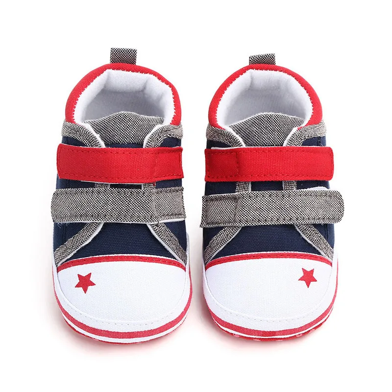 Toddler Baby Boys Casual Shoes Antislip Soft Bottom Patchwork Shallow Canvas Baby Sneakers