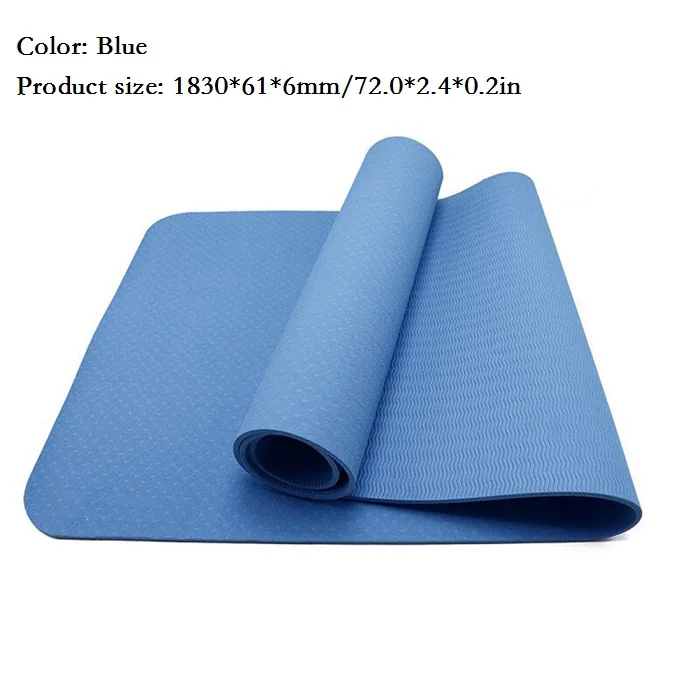 Универсальные уличные 6 мм TPE Нескользящие коврики для йоги безвкусные пилатес тренажерный зал упражнения спортивные подкладки для фитнеса и бодибилдинга - Цвет: as picture