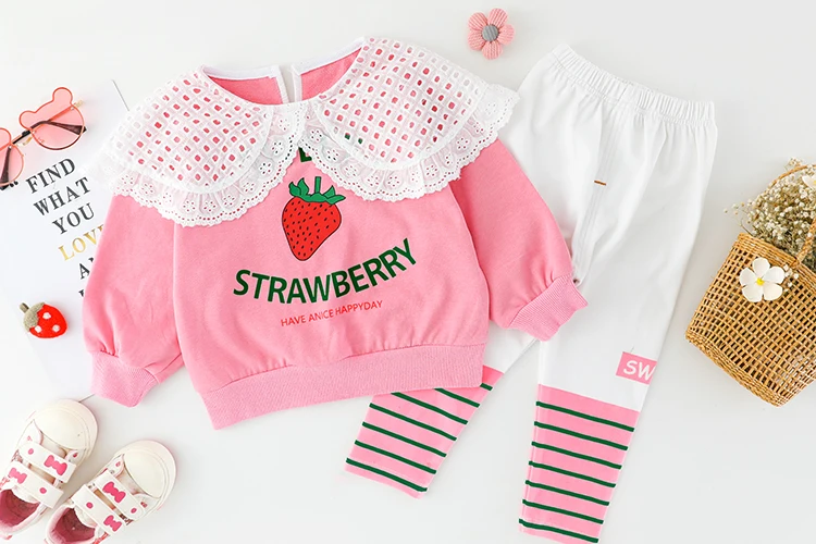 waterproof baby suit Girls Clothes Babi Autumn Spring New Fashion Style Cotton Material Baby Clothing 3 Years Old 2 Children Suit pajamas for newborn girl 