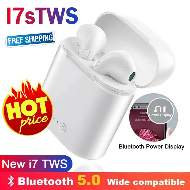 

Audifonos I7s Tws 5.0 Earphones Bluetooth Wireless Headphones Headsets Stereo In Earbuds With Charging Box Kulaklik fone sem fio