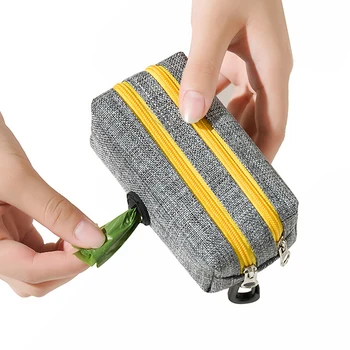 

Dog Poop Bags Holder Leash Attachment Durable Portable Waterproof Pet Zippered Waste Bag Dispenser for Outdoors Walking Hiking