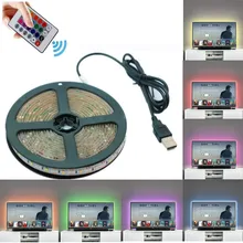 DC 5V HA CONDOTTO LA Striscia 24Key Cavo di Alimentazione USB Flessibile Lampada Della Luce 50 CENTIMETRI 1M 2M 3M 4M 5M SMD 2835 Da Tavolo Nastro Schermo TV Luce di Fondo(China)