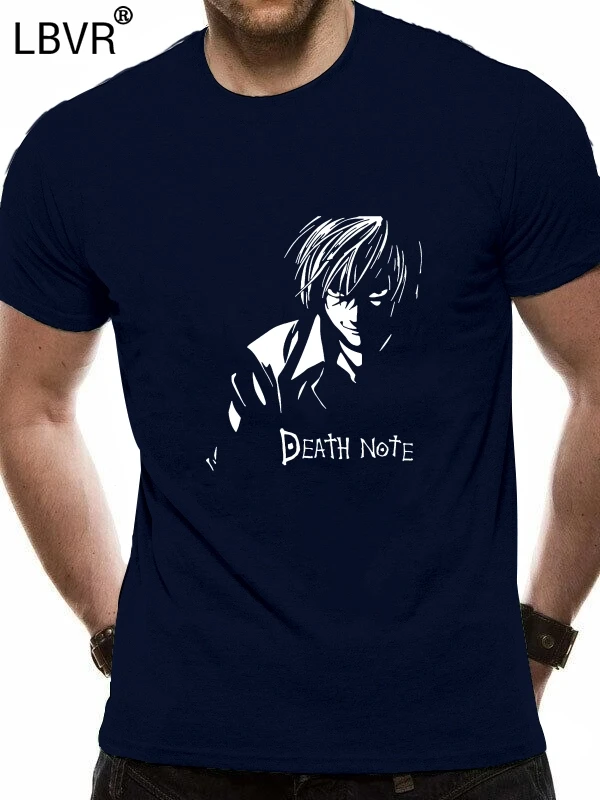 Футболка мужская с японским аниме принтом Death Note легкая тенниска Кира рюка и