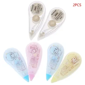 

2pcs Kawaii Girl Roller Correction Tape White Out Student Office School Supplies
