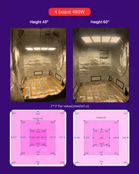 480 Вт lm301b светодиодный светать полный спектр квантовой платы 3000K + 660nm meanwell драйвер