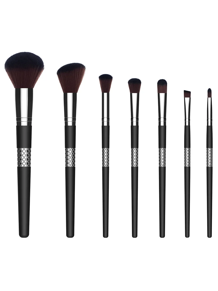 

New Style Currently Available 7 Makeup Brush Black And White with Pattern Reticulation Unicorn Makeup Brush Beauty Makeup Tools