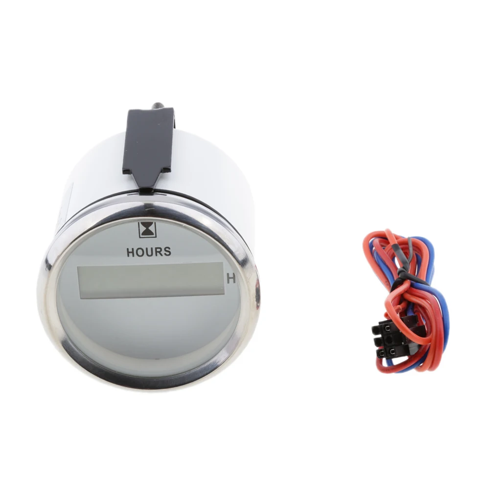 DC 12v 24v счетчик часов круглый для судовых лодок двигателя мотоцикла