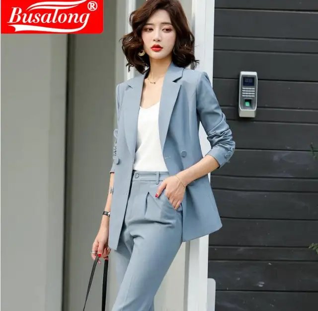 ensemble tailleur pantalon large femme