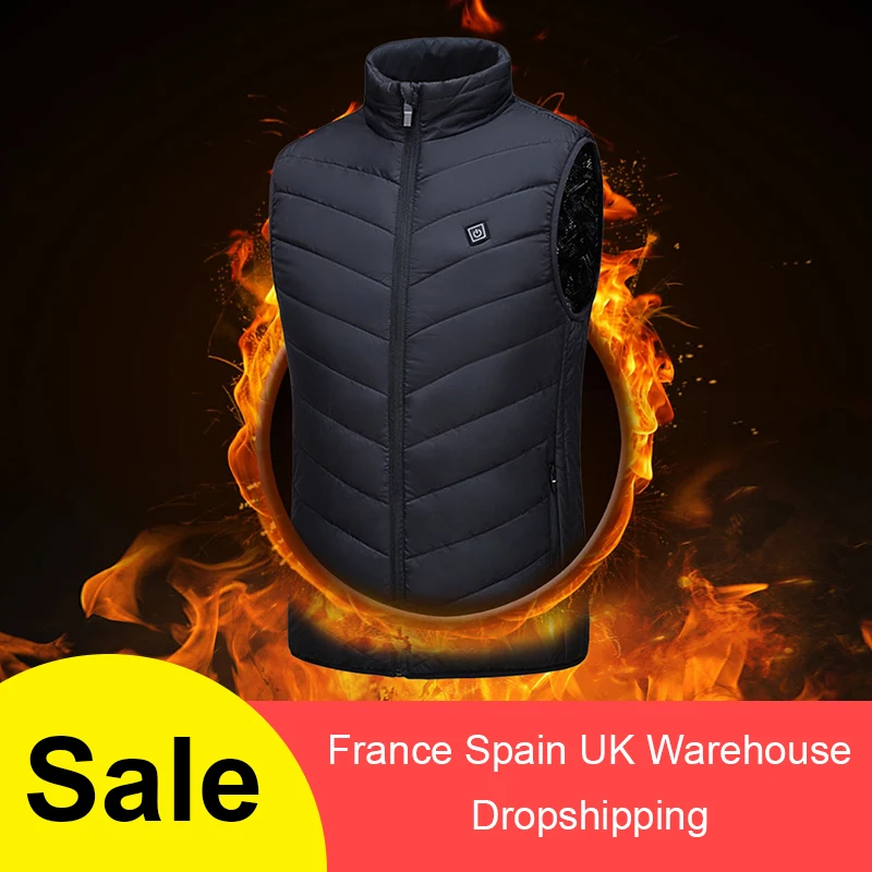 Najtaniej 2019 nowych mężczyzna kobiet elektryczna podgrzewana kamizelka ogrzewanie kamizelka USB termiczna ciepła tkanina piórko kurtka zimowa polowanie Hinking Dropship