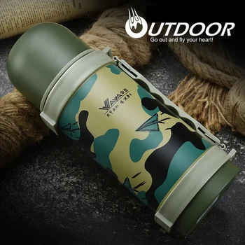 

High Quality 1000ML Double Wall 304 Stainless Steel Vacuum Insulated Thermoses Travel Sport Water Bottles with Handgrip