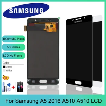 

AAA+ Quality LCD for Samsung A5 2016 LCD Display A510 A510F A510M SM-A510F Touch Screen Digitizer LCD Assembly Replacement