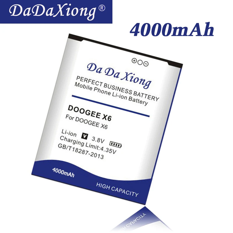 Аккумулятор Da Xiong 4000 мАч DOOGEE X6 для сотового телефона x6 pro|Аккумуляторы мобильных