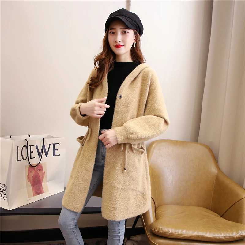 Fashion Winter Women Mink Cardigan 