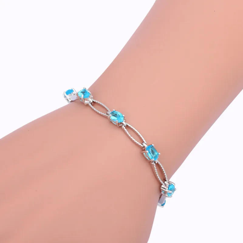 Charming Style Popular Rose Crystal Silver Bracelets Health Nickel& Lead Free Fashion jewelry TBS963