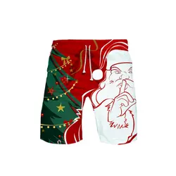Merry Christmas 3D пришибленные западные народный праздник подарок летние мужские модные трендовые шорты популярные повседневные летние шорты