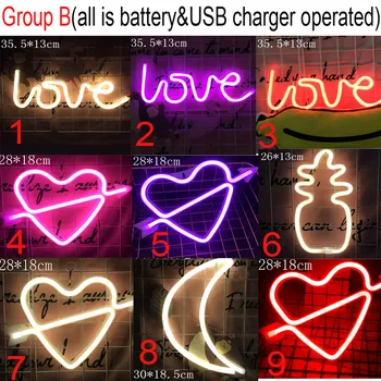 

Neon Signs 27 Styles Led Romantic Art Decorative Neon Lights Wall Decor Studio Party Kids Room Living Room Wedding Party Decorat