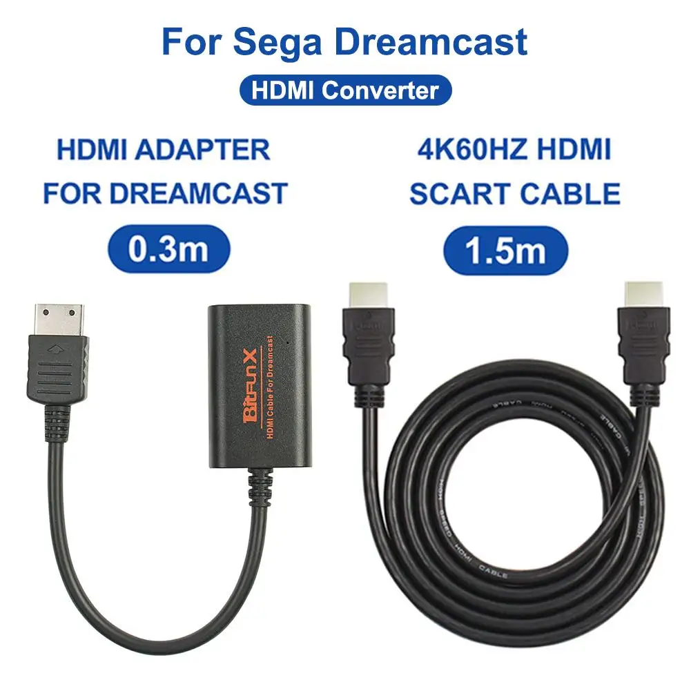 

HDMI Adapter Durable Convenient High-definition Converter Cable for Sega Dreamcast Game Machine