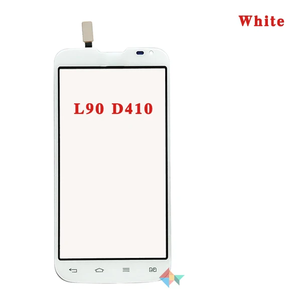 50pcs/lot High Quality 4.7" For LG L90 D415 D405 Touch Screen Digitizer Front Glass Lens Sensor Panel Free Shipping - Цвет: D410 White