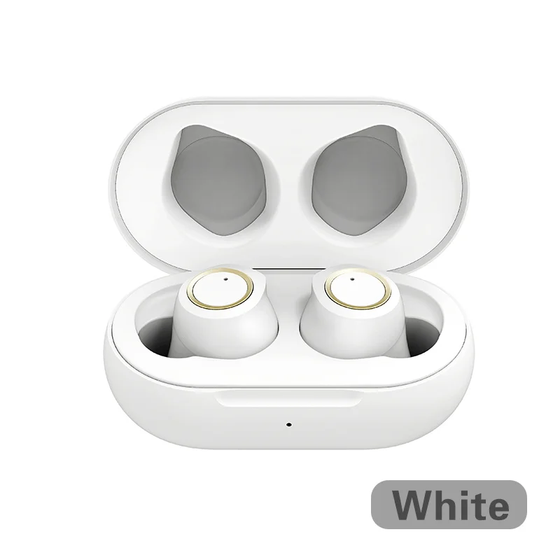 Белый Мини наушники TWS Twins Bluetooth 5,0, беспроводные наушники с двойным микрофоном для iPhone X samsung - Цвет: Белый
