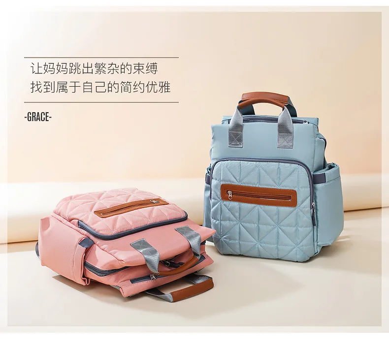Snailhouse Mummy Backpack Bag Large Capacity Maternal Nappy Diaper Bag Travel Stroller Hanging Bag Nursing Bag For Mom Baby Care