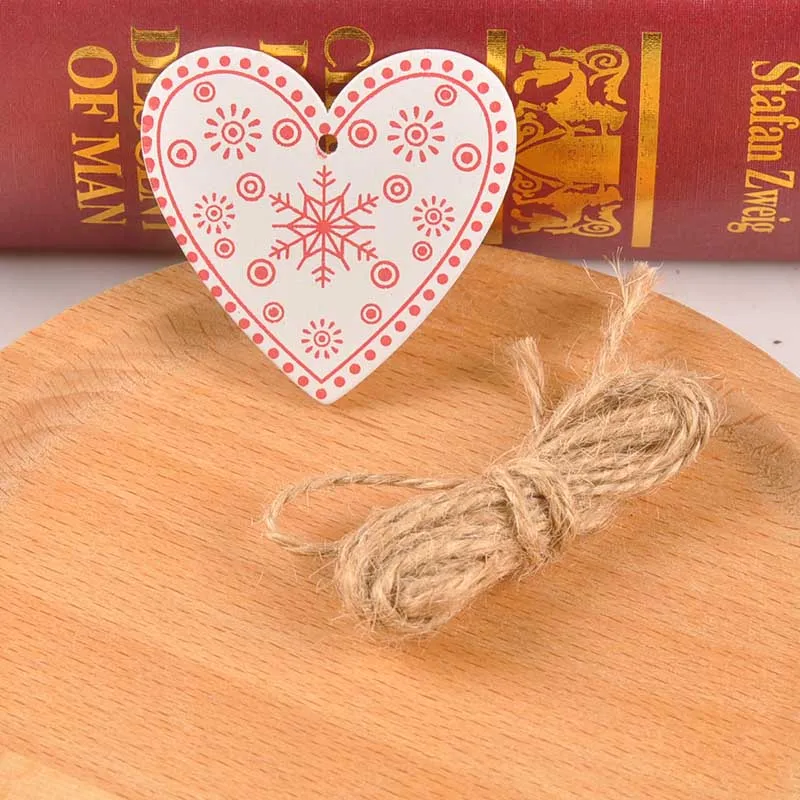 10Pcs 4-5cm Mixed Wood Slices For Christmas Home Decoration Accessories Wooden DIY Charms Drop Pendant Craft Scrapbooking M2507