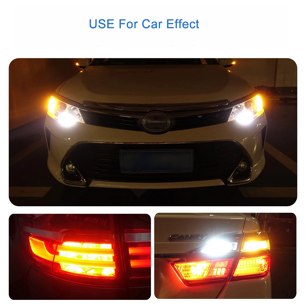JIACHI 10x T20 7440 светодиодный W21W W21/5 Вт WY21W не полярности 7443 CK светодиодный 4014-102Chips 2500LM Супер Белый 12-24V для поворотов светильник