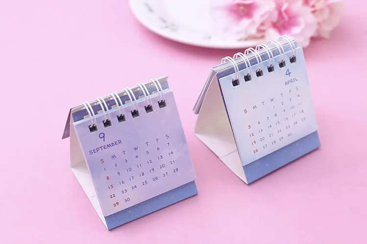 Год ходите к тому, где вы Настольный календарь DIY звездное небо мини календари,09~,12 школьные офисные принадлежности