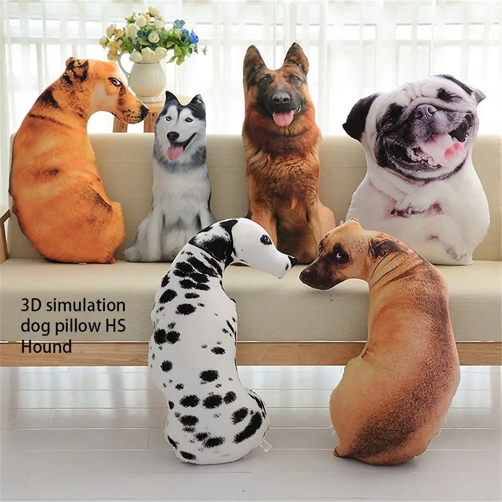 3D подушка для собаки Shapi Dalmatian Husky, плюшевая подушка для офиса, домашняя практичная моющаяся подушка