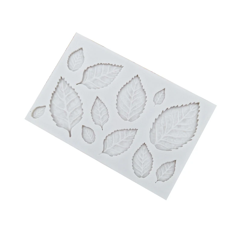 Sugarcraft силиконовая форма в виде листьев конфеты Полимерная глина помадки формы для пирожных сделай сам украшения инструменты GumPaste роза лист плесень