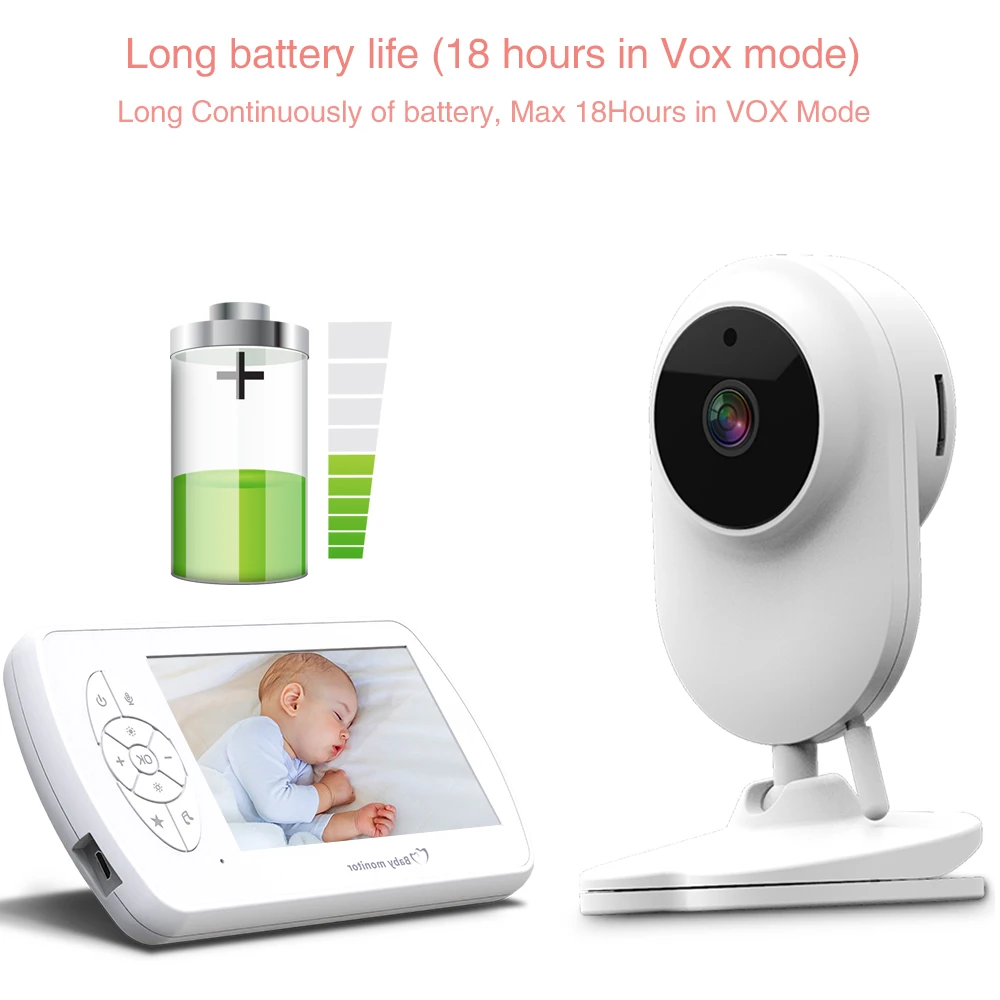 4.3 Pollici Baby Monitor con La Macchina Fotografica a Due Vie Audio Video Nanny Sicurezza Del Bamb