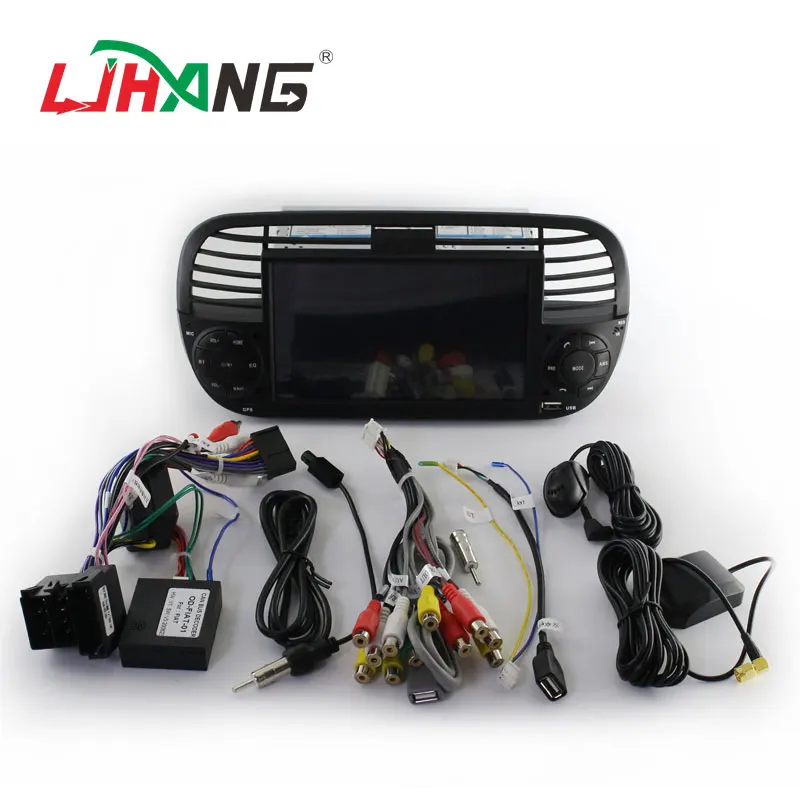LJHANG 1 din Android 10 автомобильный dvd плеер для Fiat 500 Abarth 2007 2016 GPS навигация Мультимедиа