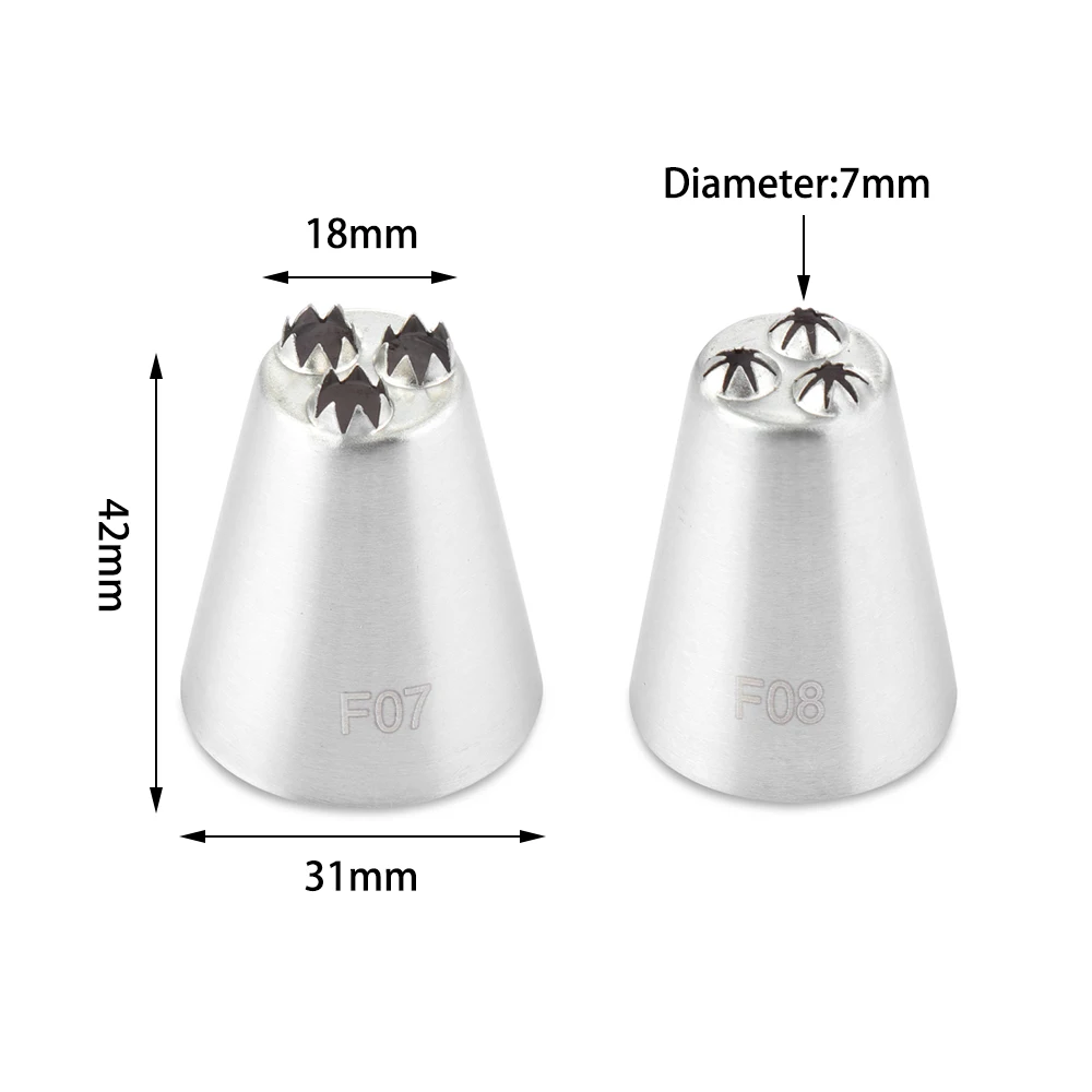 1/2PCS Stainless Steel Cakes Cupcake Decorating Icing Piping Nozzles DIY Cream Pastry Nozzle Home Kitchen Baking Tools