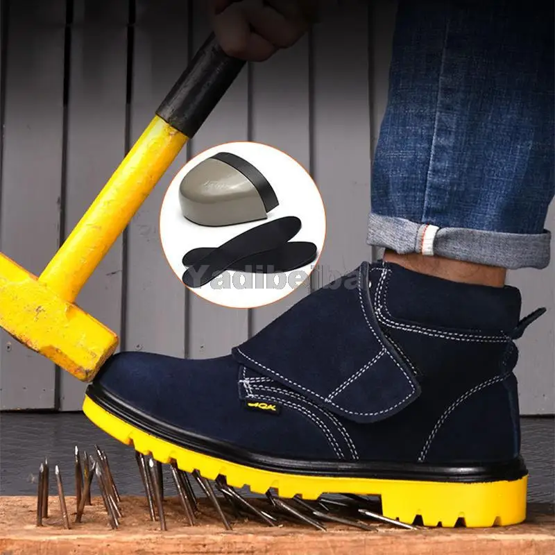 New Anti Smash Stab Safety Shoes Outdoor Protective Men's Boots Indestructible Work Boots Welding Shoes Safety Men