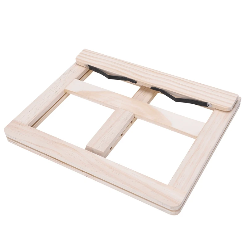 

Wooden Frame Reading Bookshelf Bracket - Book Reading Bracket Tablet PC Support Music Stand