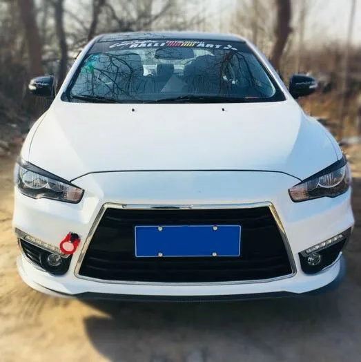 Модификация автомобиля автомобильные аксессуары углеродное волокно фары веки брови для Mitsubishi Lancer EVO X 10 2008