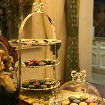 

High-grade 2/3 Layers Dessert Tray Silver Plated Round Metal Cake Stand Cupcake Tray Wedding Party Decoration Cake Display Stand